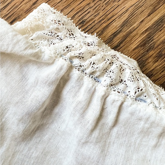 ANTIQUE Edwardian Victorian Newborn Christening Gown or Chemise White Cotton - Picture 6 of 6